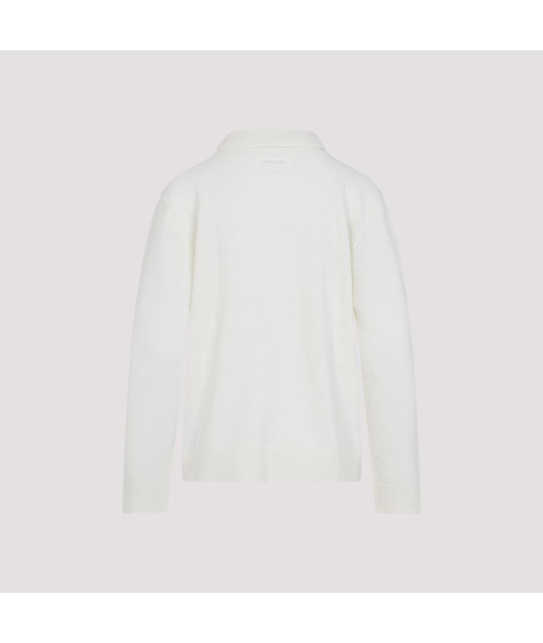 MM6 MAISON MARGIELA Белый шерстяной кардиган, фото 3
