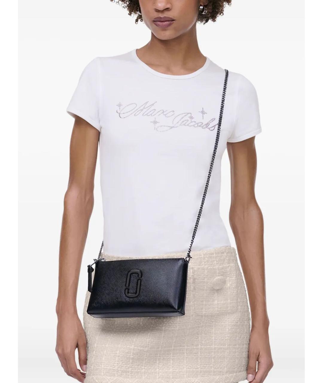 MARC JACOBS Черная кожаная сумка через плечо, фото 5