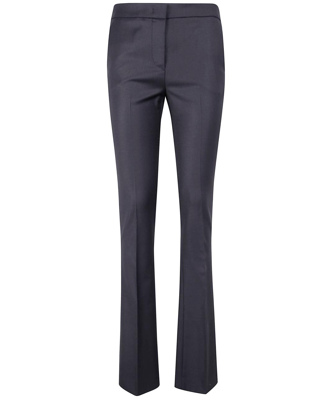 BLUMARINE Черные полиэстеровые прямые брюки, фото 1