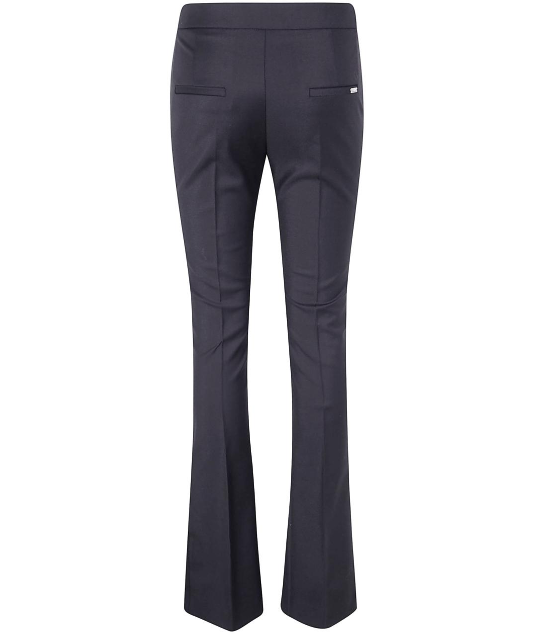 BLUMARINE Черные полиэстеровые прямые брюки, фото 2