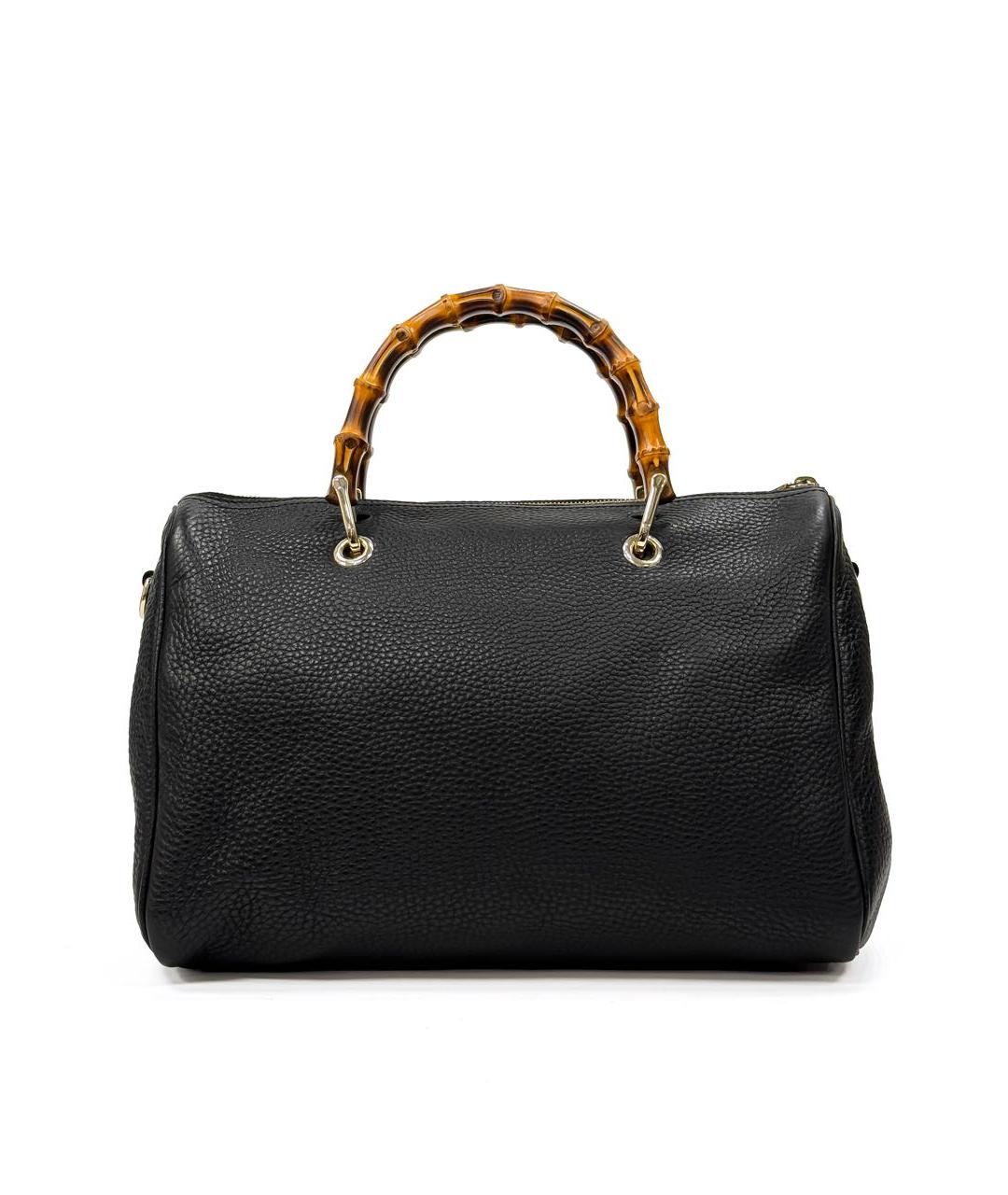 GUCCI Черная кожаная сумка с короткими ручками, фото 3