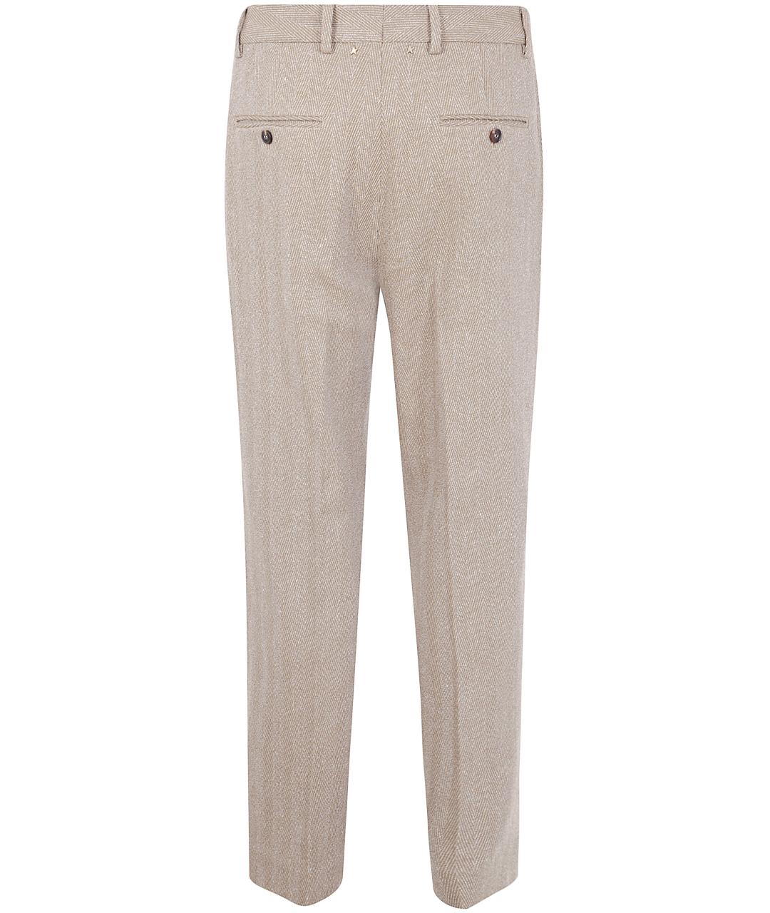 GOLDEN GOOSE DELUXE BRAND Бежевые хлопковые повседневные брюки, фото 2