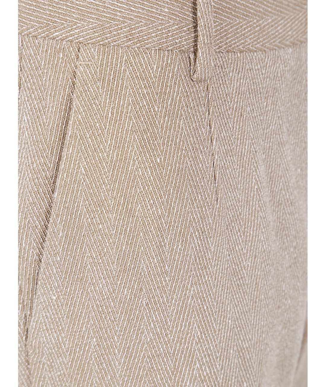 GOLDEN GOOSE DELUXE BRAND Бежевые хлопковые повседневные брюки, фото 3