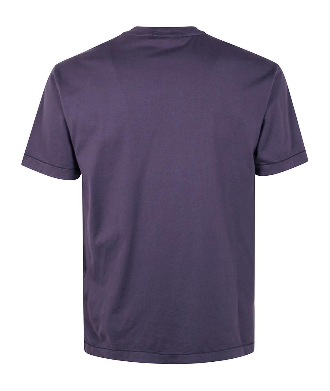 STONE ISLAND Фиолетовая хлопковая футболка, фото 2