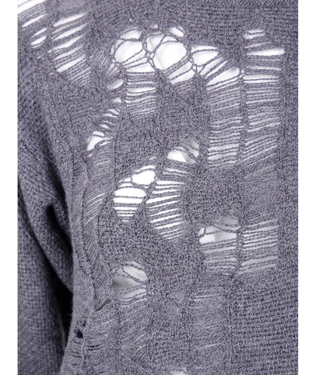 ANN DEMEULEMEESTER Серый шерстяной джемпер / свитер, фото 3