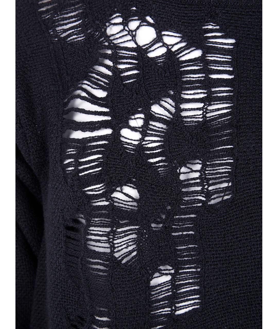 ANN DEMEULEMEESTER Темно-синий шерстяной джемпер / свитер, фото 3
