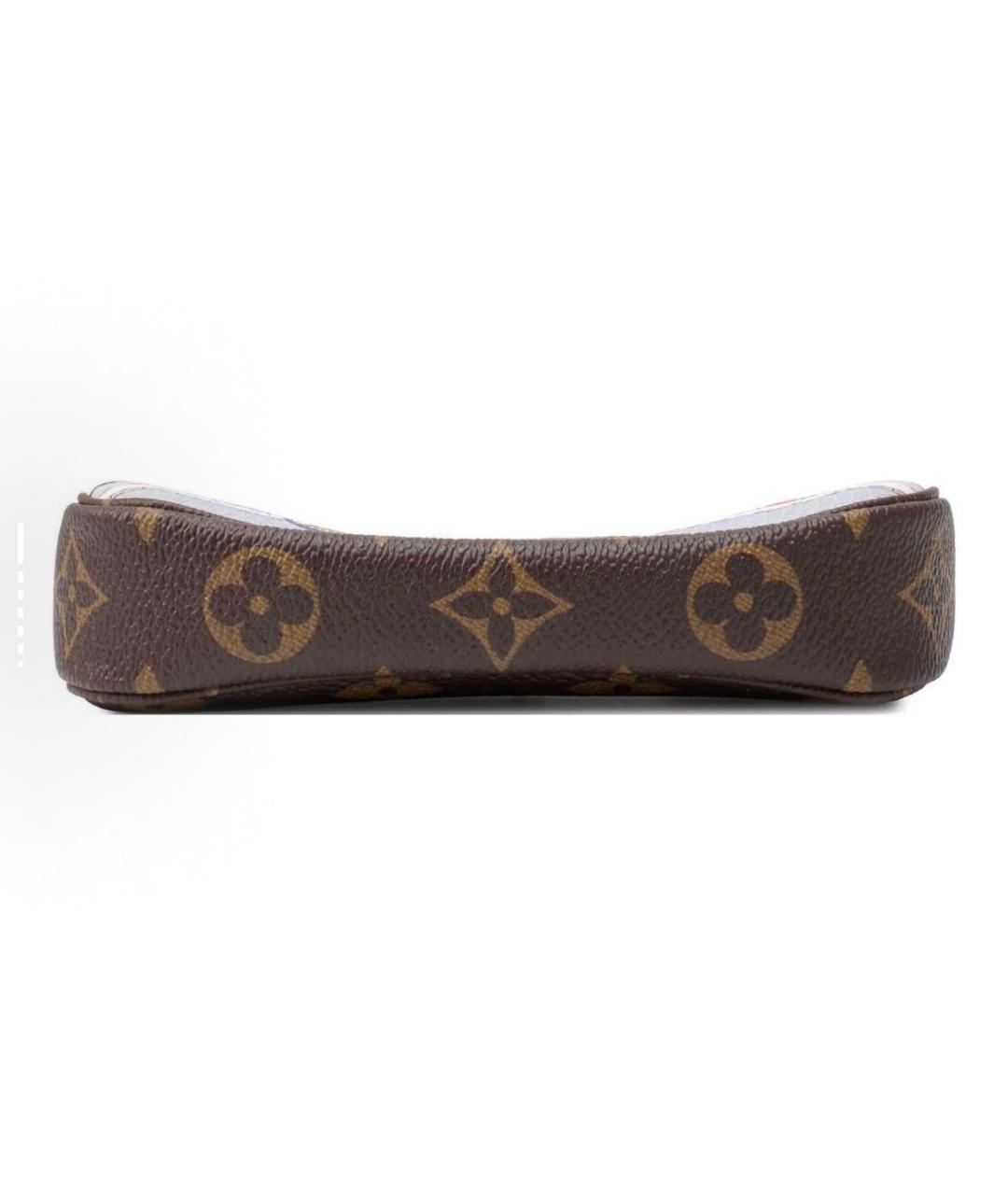 LOUIS VUITTON Коричневая кожаная сумка с короткими ручками, фото 6