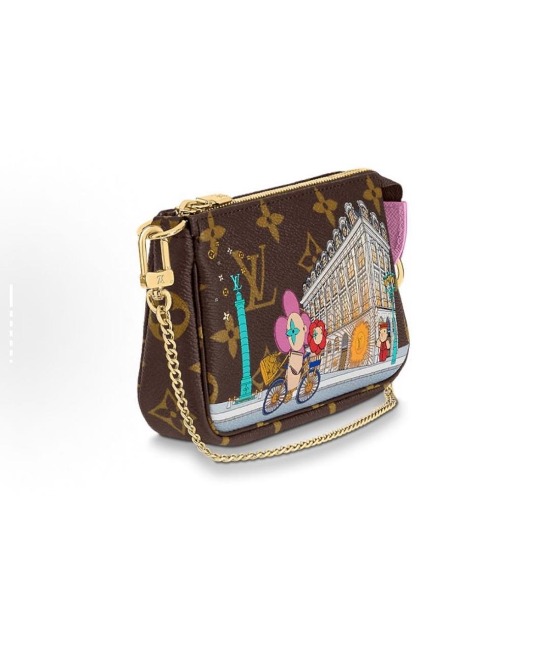 LOUIS VUITTON Коричневая кожаная сумка с короткими ручками, фото 2