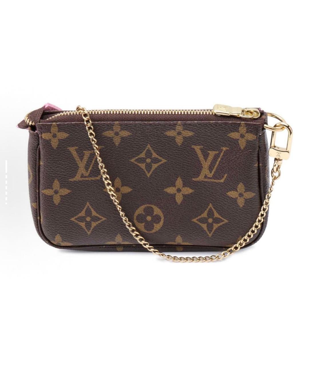 LOUIS VUITTON Коричневая кожаная сумка с короткими ручками, фото 5