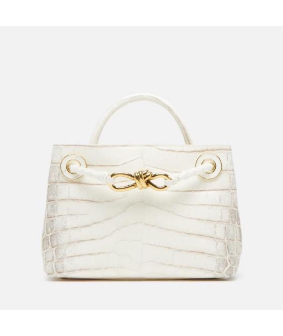 BOTTEGA VENETA Белая сумка через плечо из экзотической кожи, фото 3