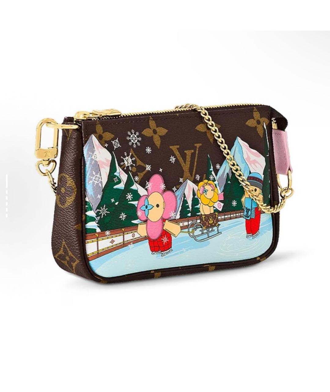 LOUIS VUITTON Коричневая кожаная сумка с короткими ручками, фото 2