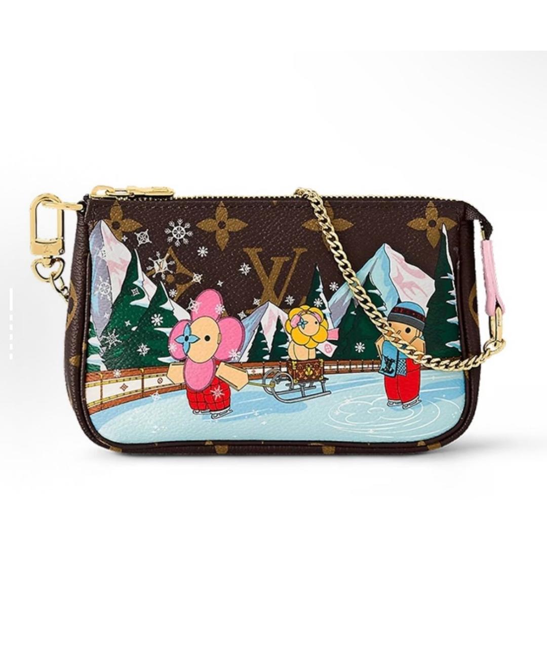 LOUIS VUITTON Коричневая кожаная сумка с короткими ручками, фото 5