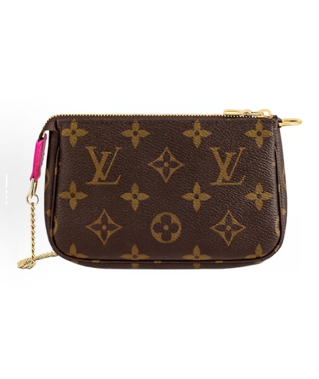 LOUIS VUITTON Коричневая кожаная сумка с короткими ручками, фото 3