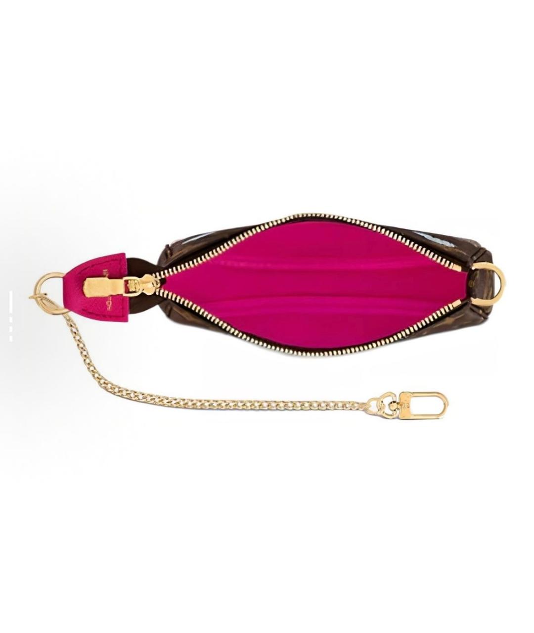 LOUIS VUITTON Коричневая кожаная сумка с короткими ручками, фото 4