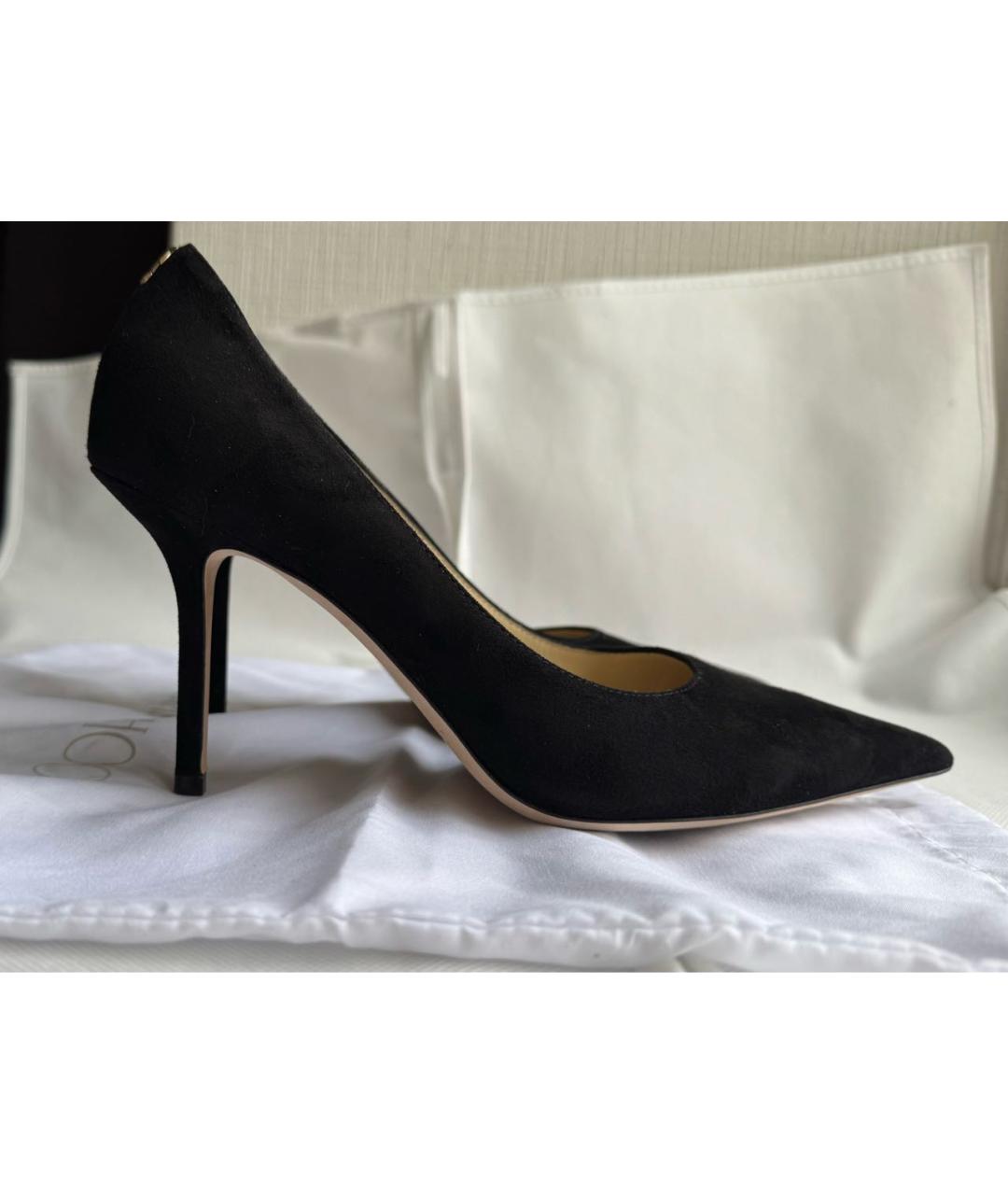 JIMMY CHOO Черные замшевые туфли, фото 9