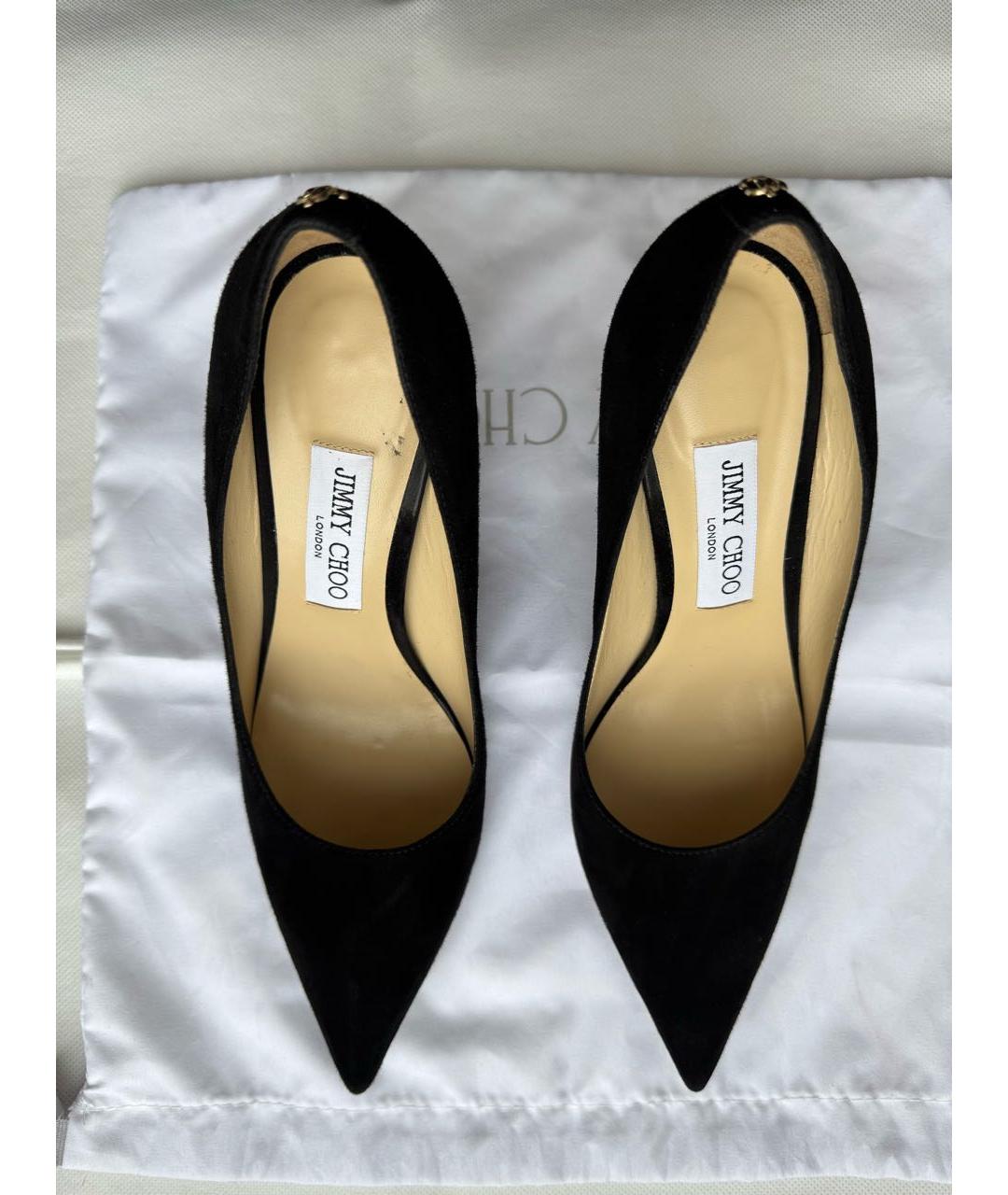 JIMMY CHOO Черные замшевые туфли, фото 2