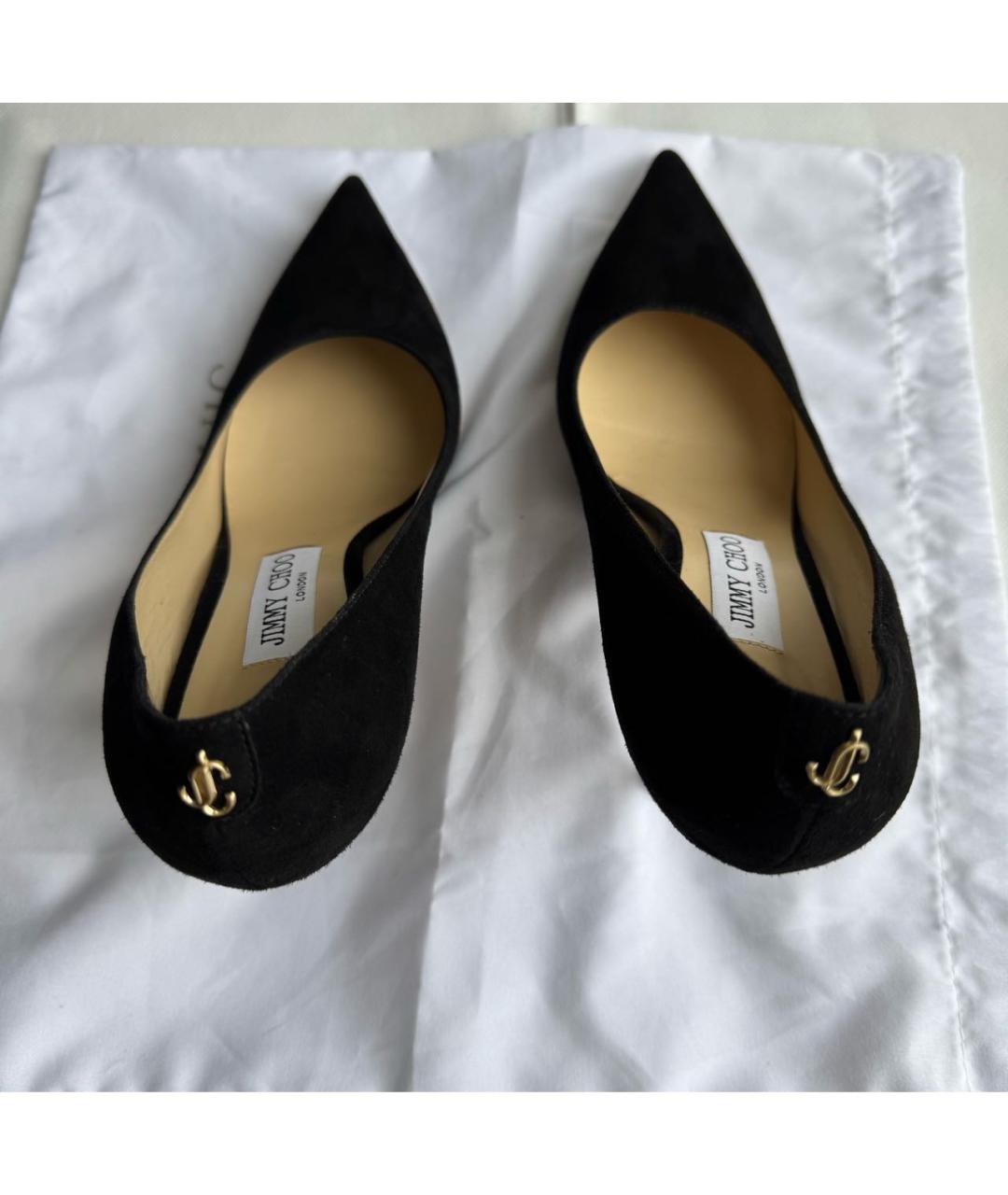 JIMMY CHOO Черные замшевые туфли, фото 3