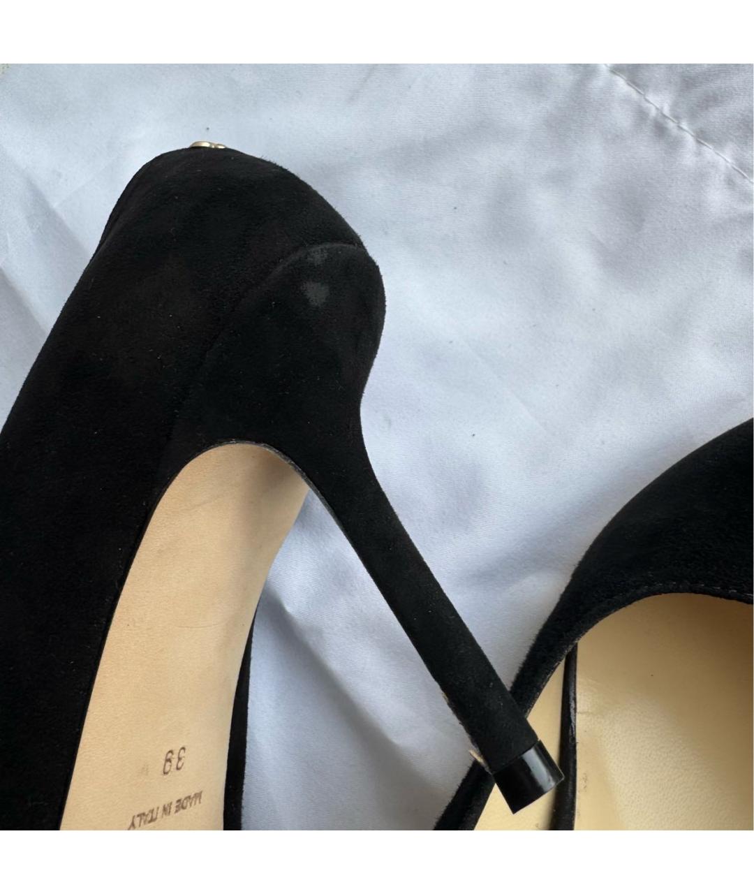 JIMMY CHOO Черные замшевые туфли, фото 8