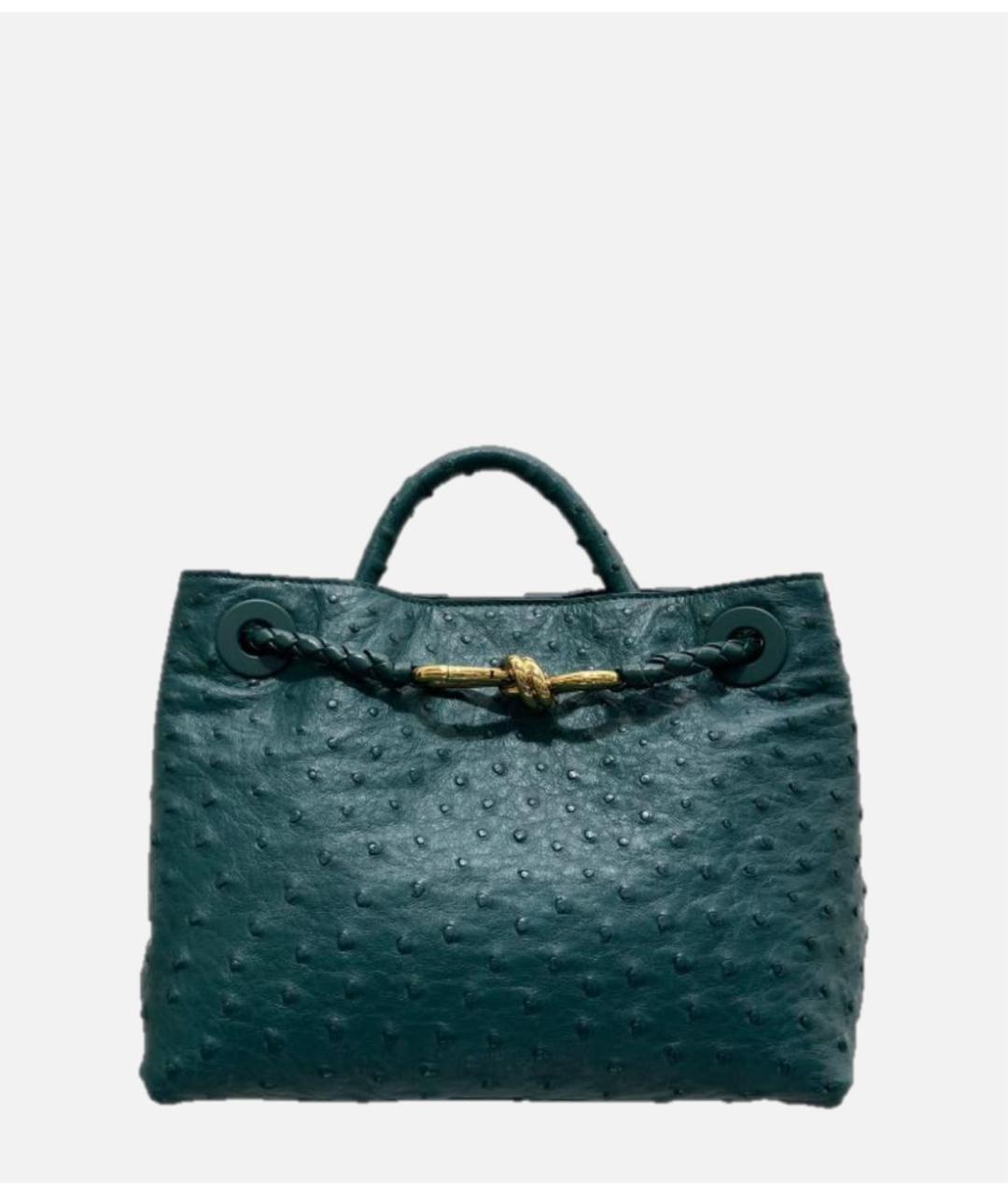 BOTTEGA VENETA Зеленая сумка тоут из экзотической кожи, фото 3