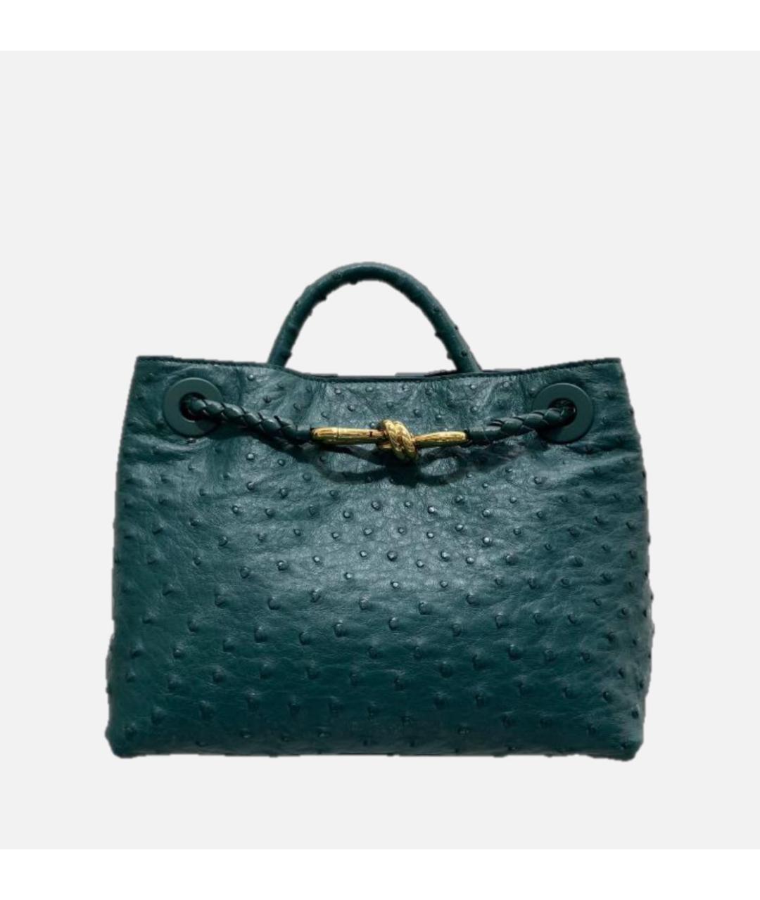 BOTTEGA VENETA Зеленая сумка тоут из экзотической кожи, фото 2