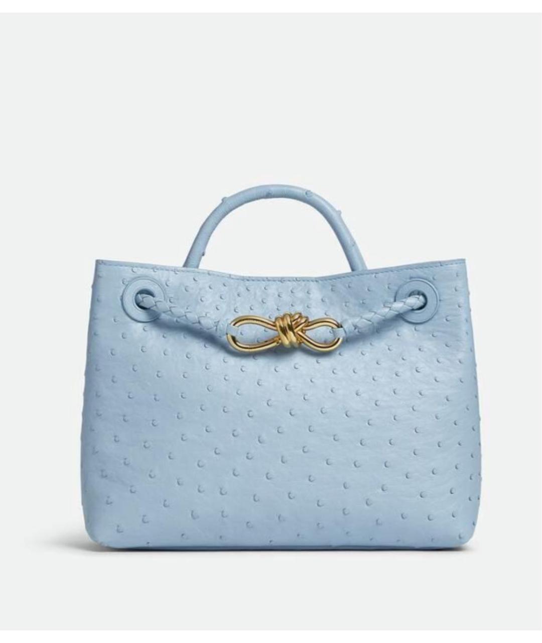 BOTTEGA VENETA Голубая сумка через плечо из экзотической кожи, фото 3