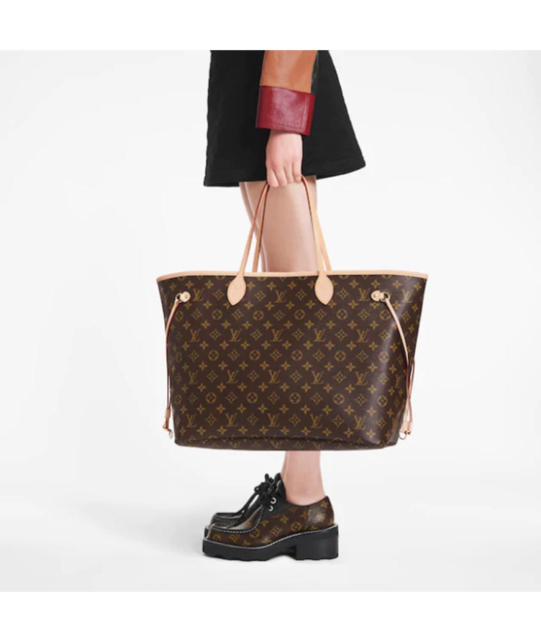 LOUIS VUITTON Коричневая сумка с короткими ручками, фото 5