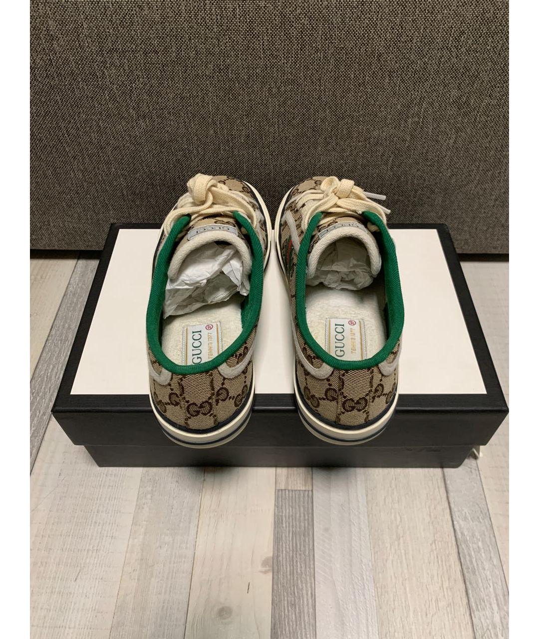 GUCCI Коричневые кеды, фото 4
