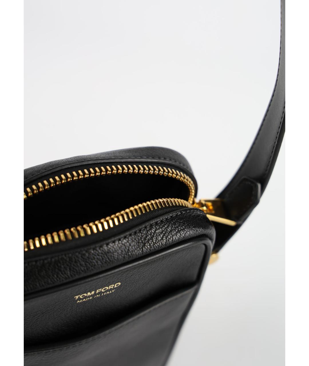 TOM FORD Черная кожаная сумка на плечо, фото 5