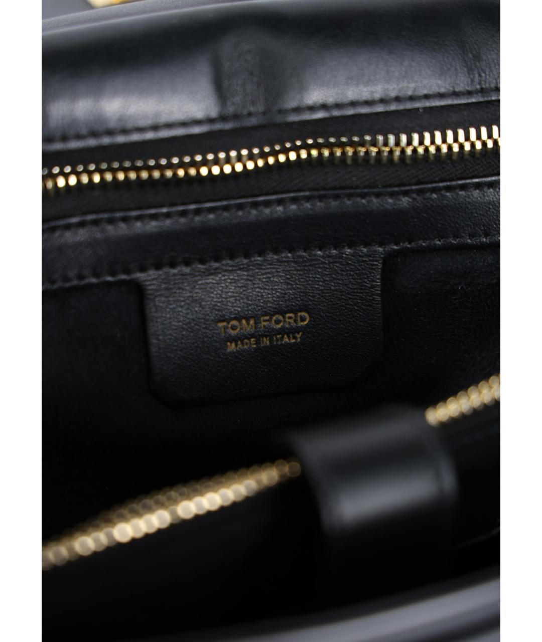 TOM FORD Черная кожаная сумка с короткими ручками, фото 5