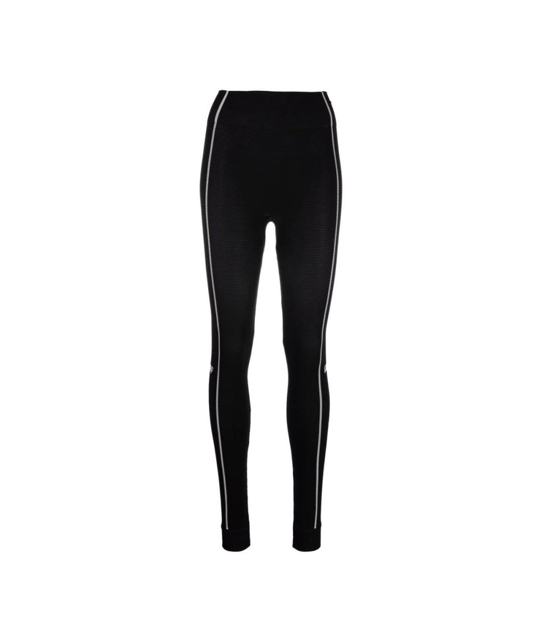 OFF-WHITE Черные хлопко-эластановые леггинсы и велосипедки, фото 1
