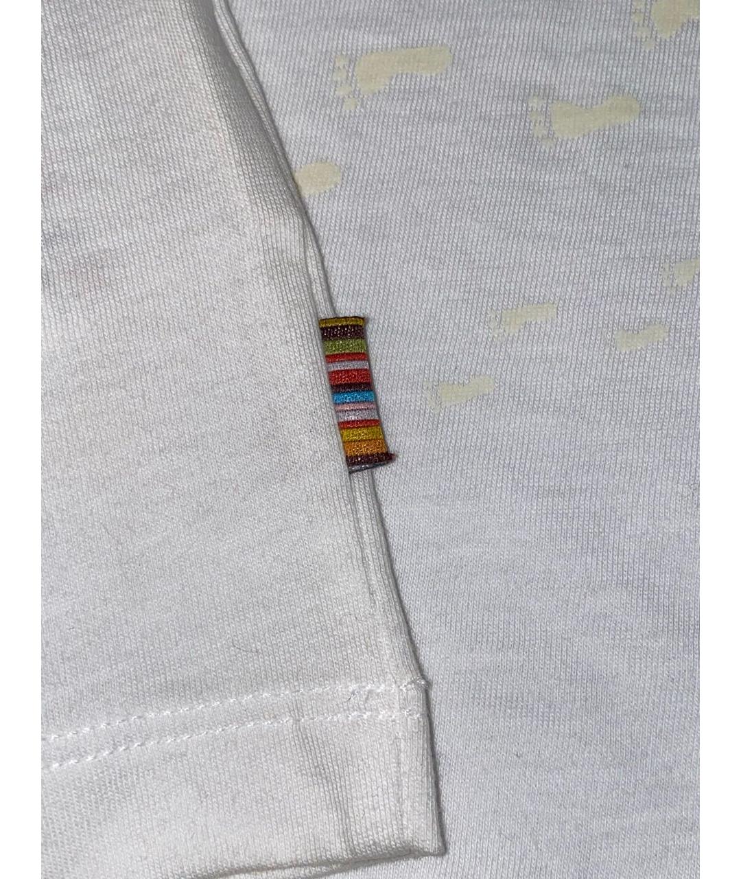 PAUL SMITH JUNIOR Белая хлопковая детская футболка, фото 7