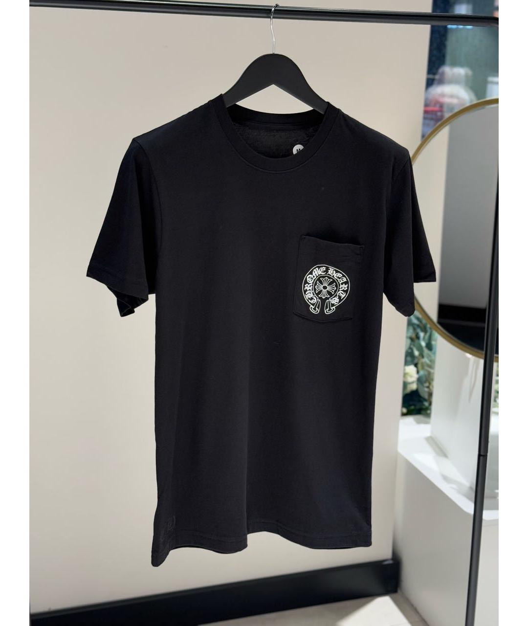CHROME HEARTS Черная хлопковая футболка, фото 8
