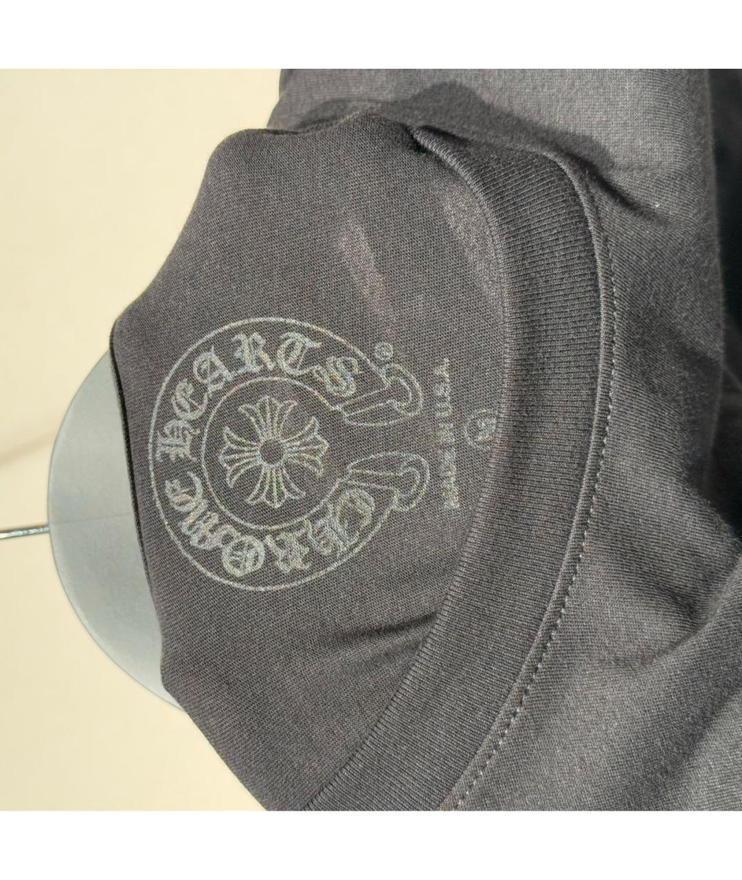 CHROME HEARTS Черная хлопковая футболка, фото 3