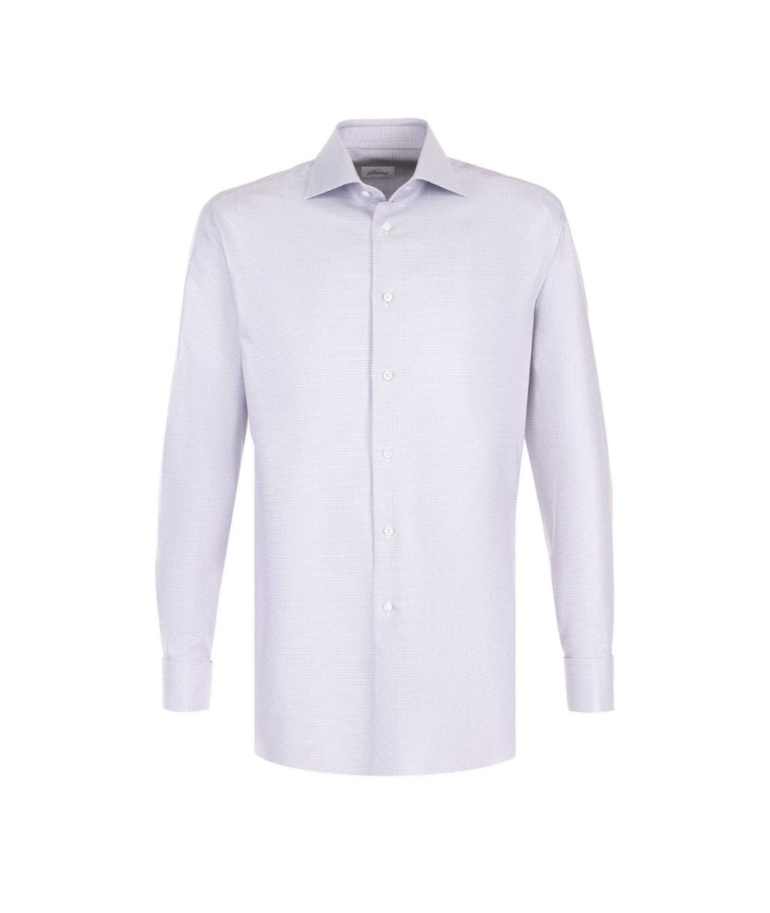 BRIONI Фиолетовая хлопковая классическая рубашка, фото 1