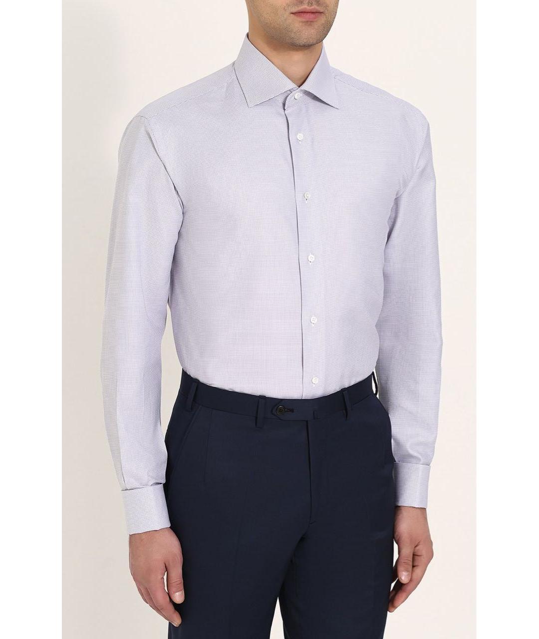 BRIONI Фиолетовая хлопковая классическая рубашка, фото 2