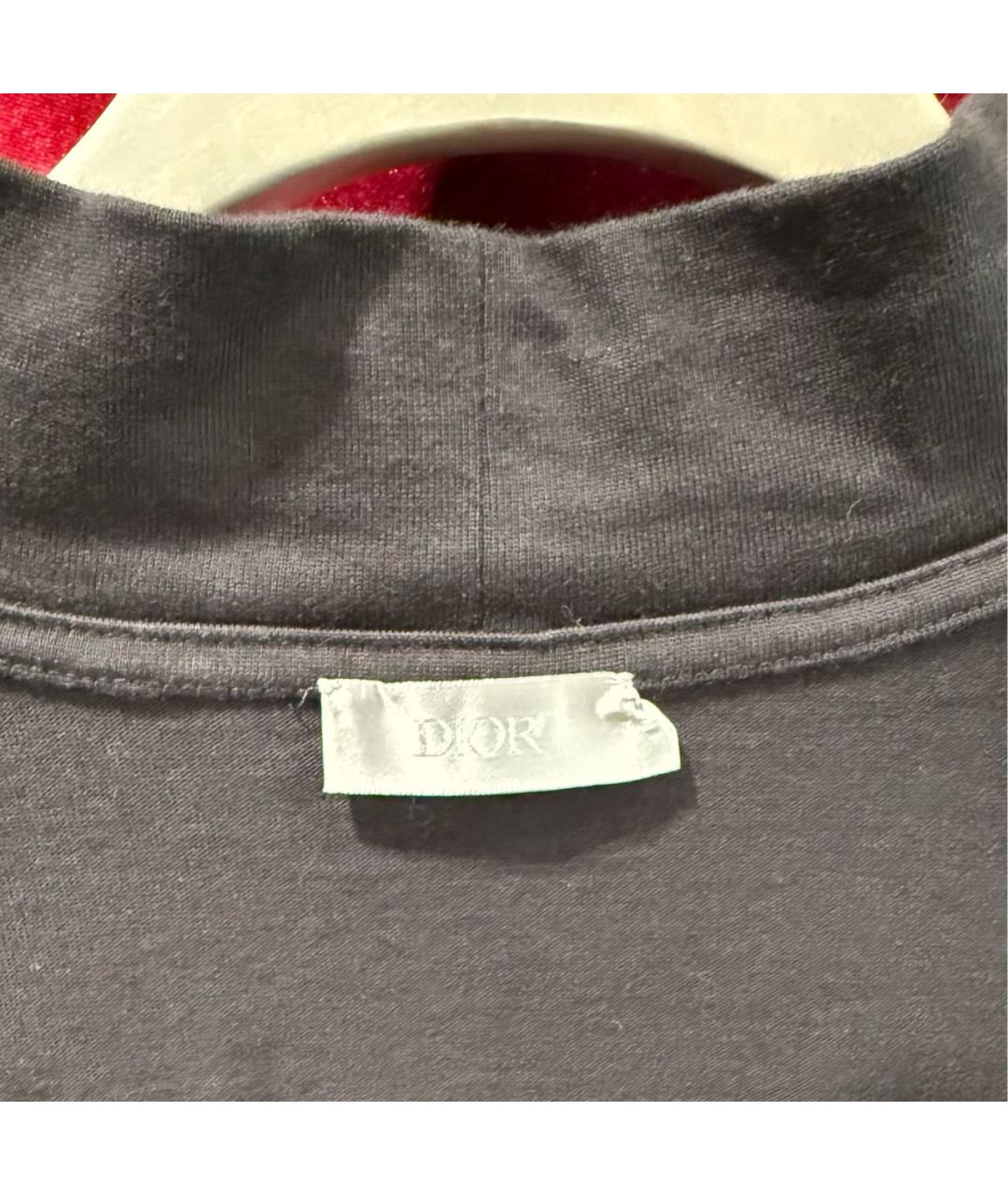 CHRISTIAN DIOR Черная хлопковая футболка, фото 4