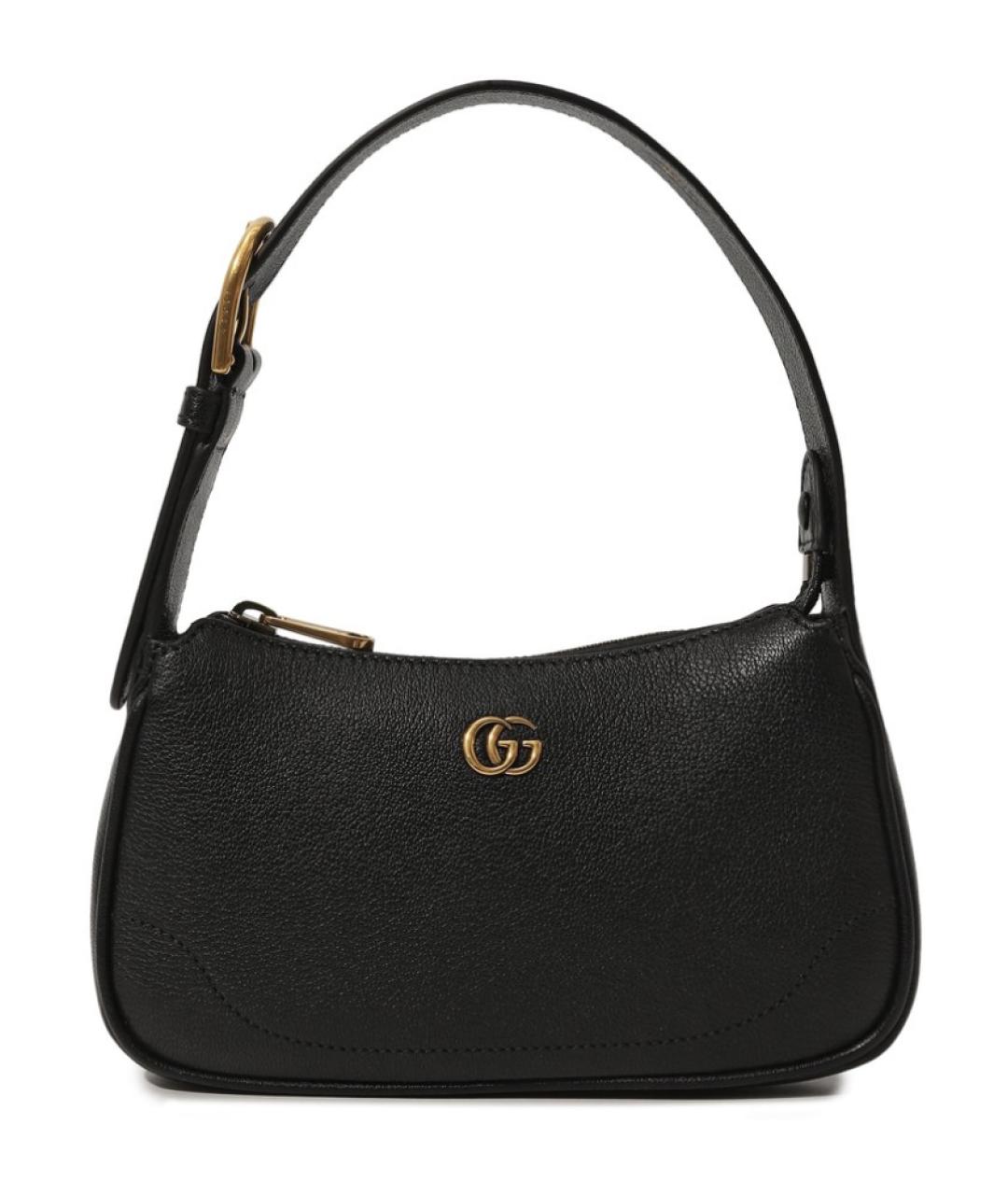 GUCCI Черная кожаная сумка через плечо, фото 1