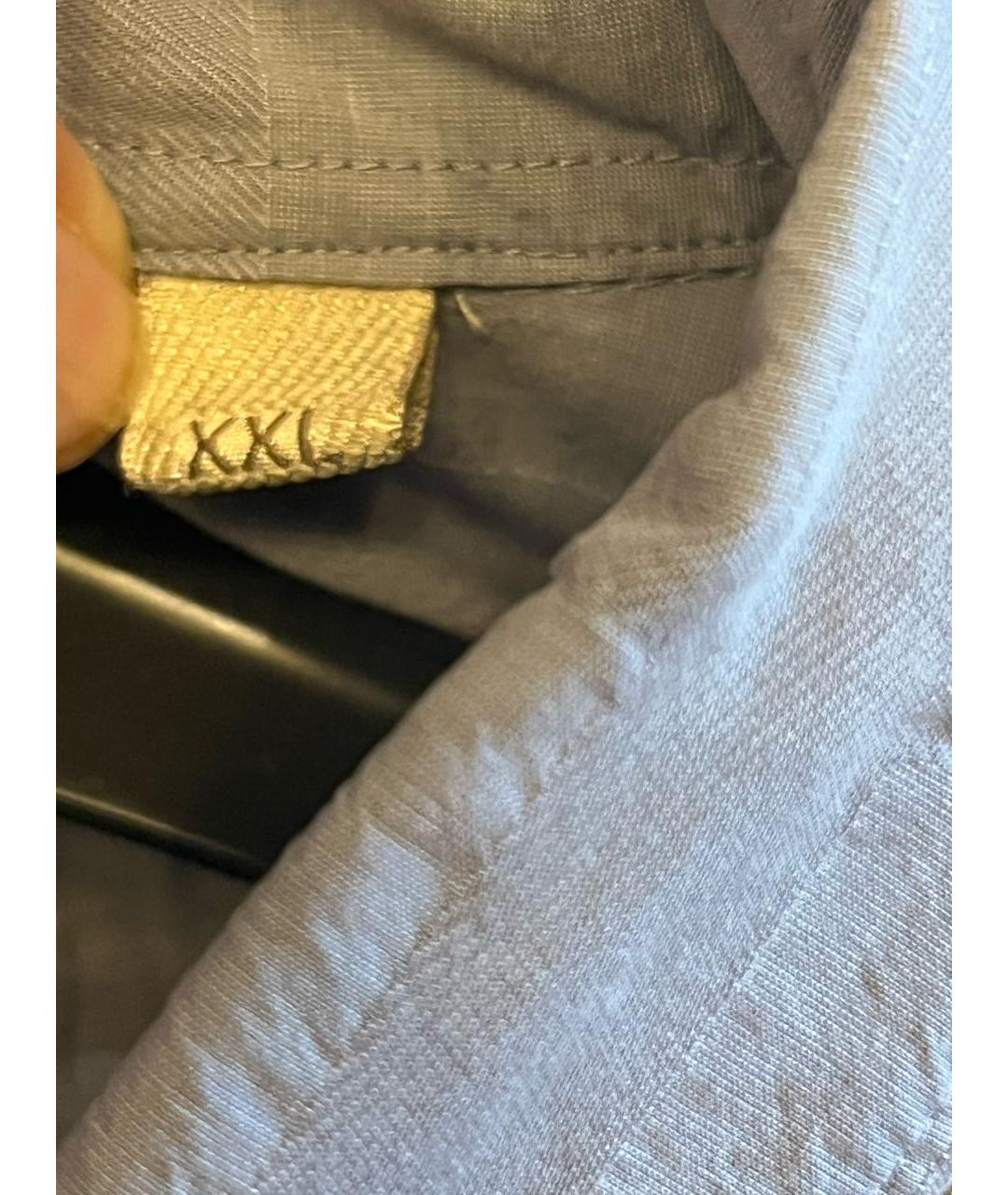 BURBERRY Серая хлопковая кэжуал рубашка, фото 7