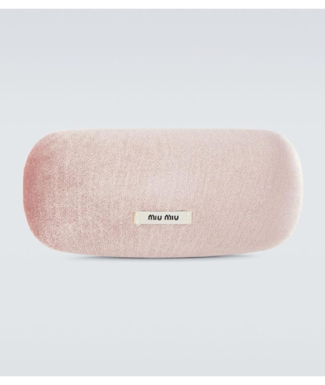 MIU MIU Золотые металлические солнцезащитные очки, фото 4