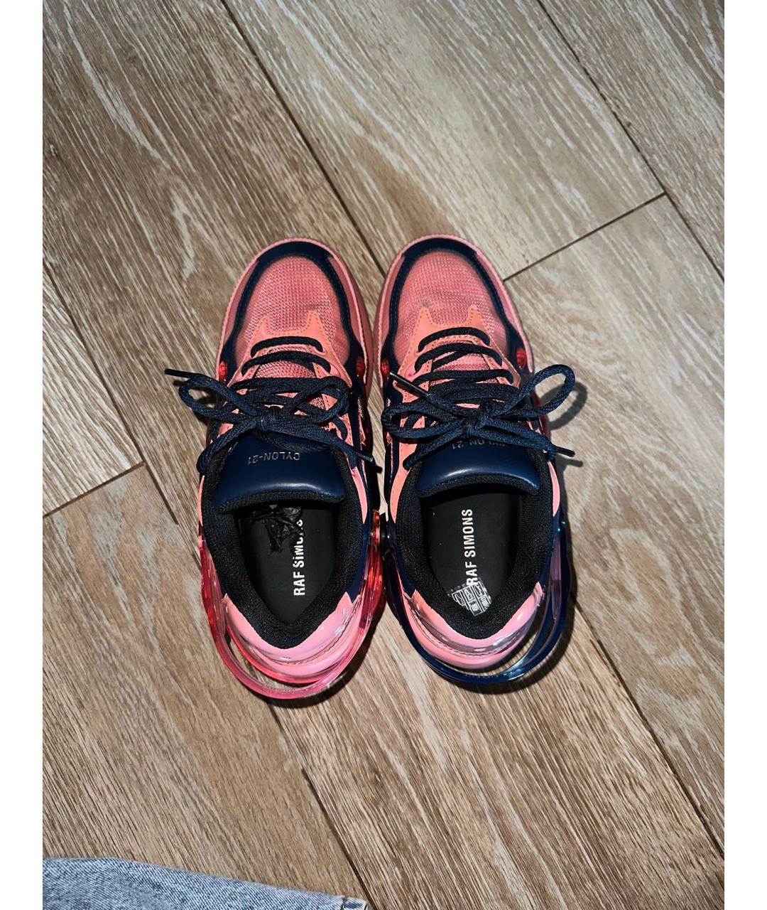 RAF SIMONS Розовые кроссовки из лакированной кожи, фото 3