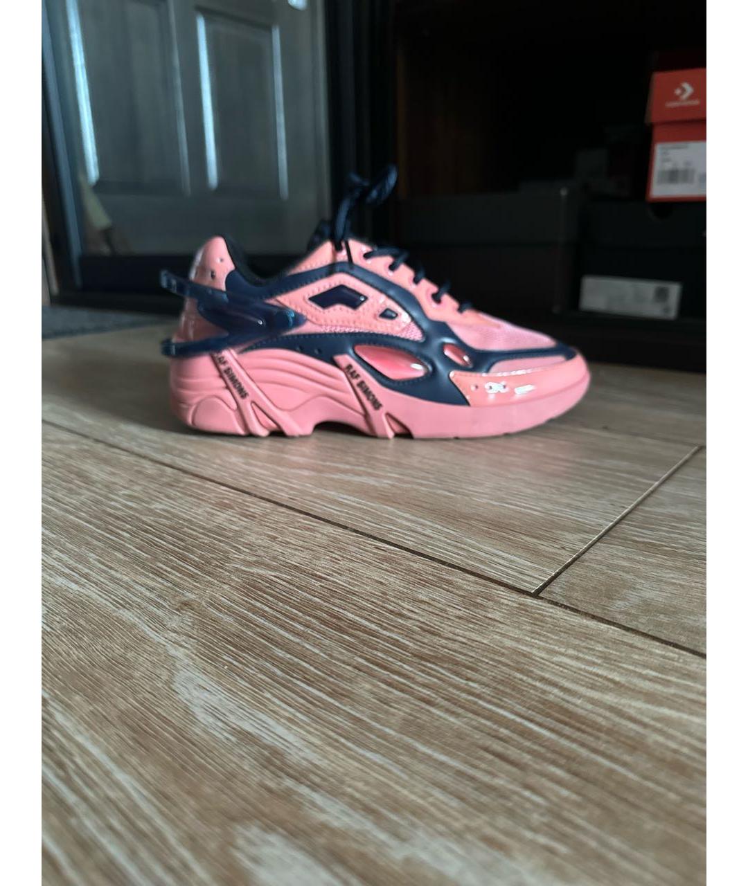 RAF SIMONS Розовые кроссовки из лакированной кожи, фото 8