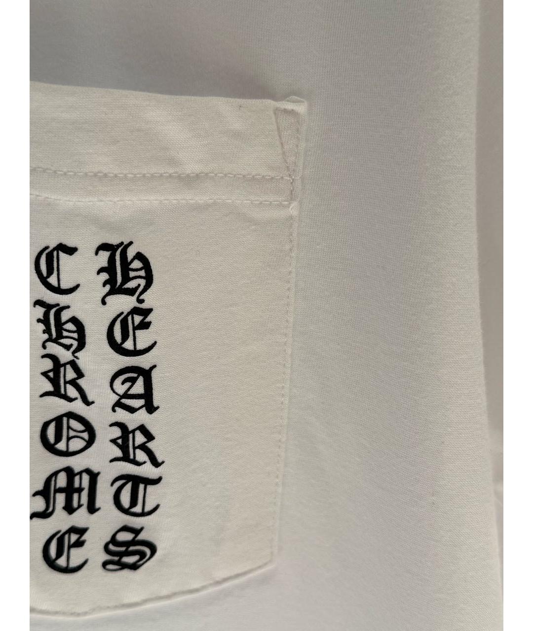CHROME HEARTS Белая хлопковая футболка, фото 4