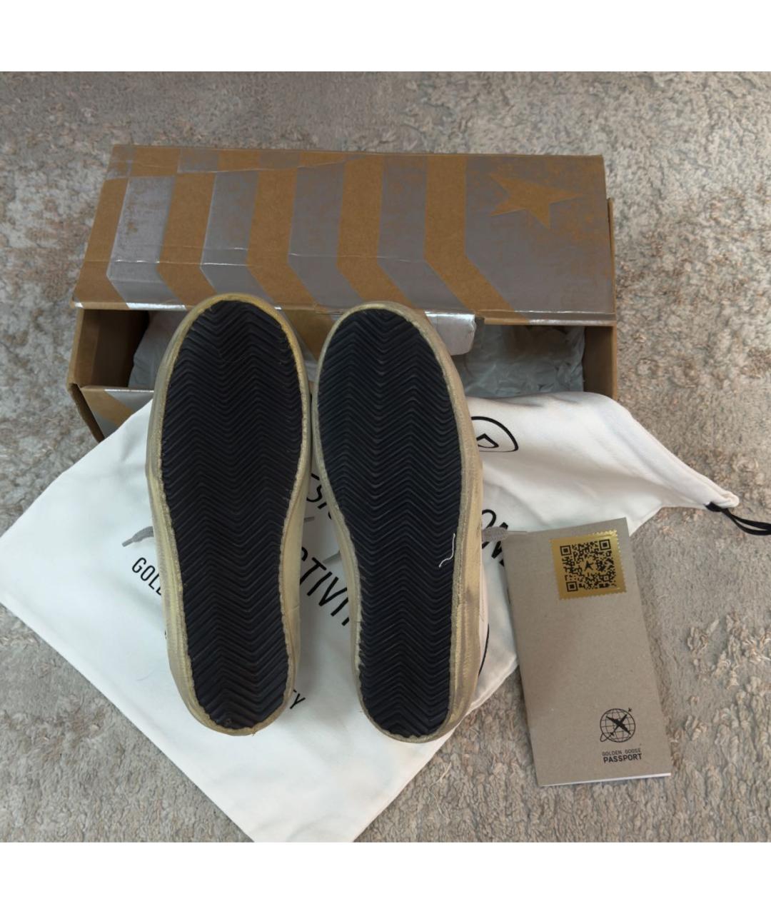 GOLDEN GOOSE DELUXE BRAND Белые кожаные кеды, фото 7