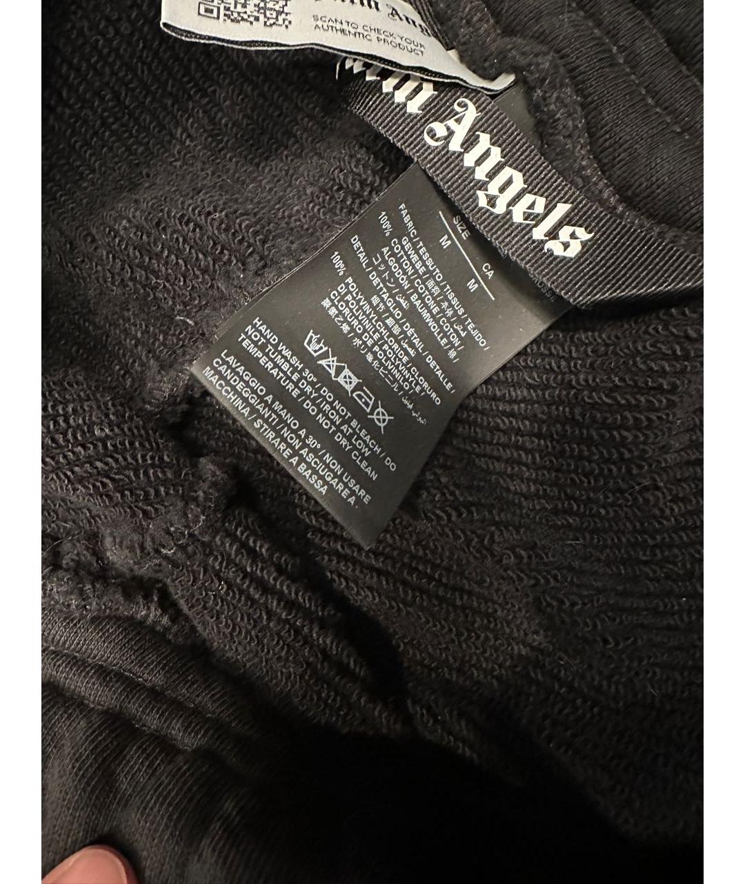 PALM ANGELS Черные хлопковые повседневные брюки, фото 4