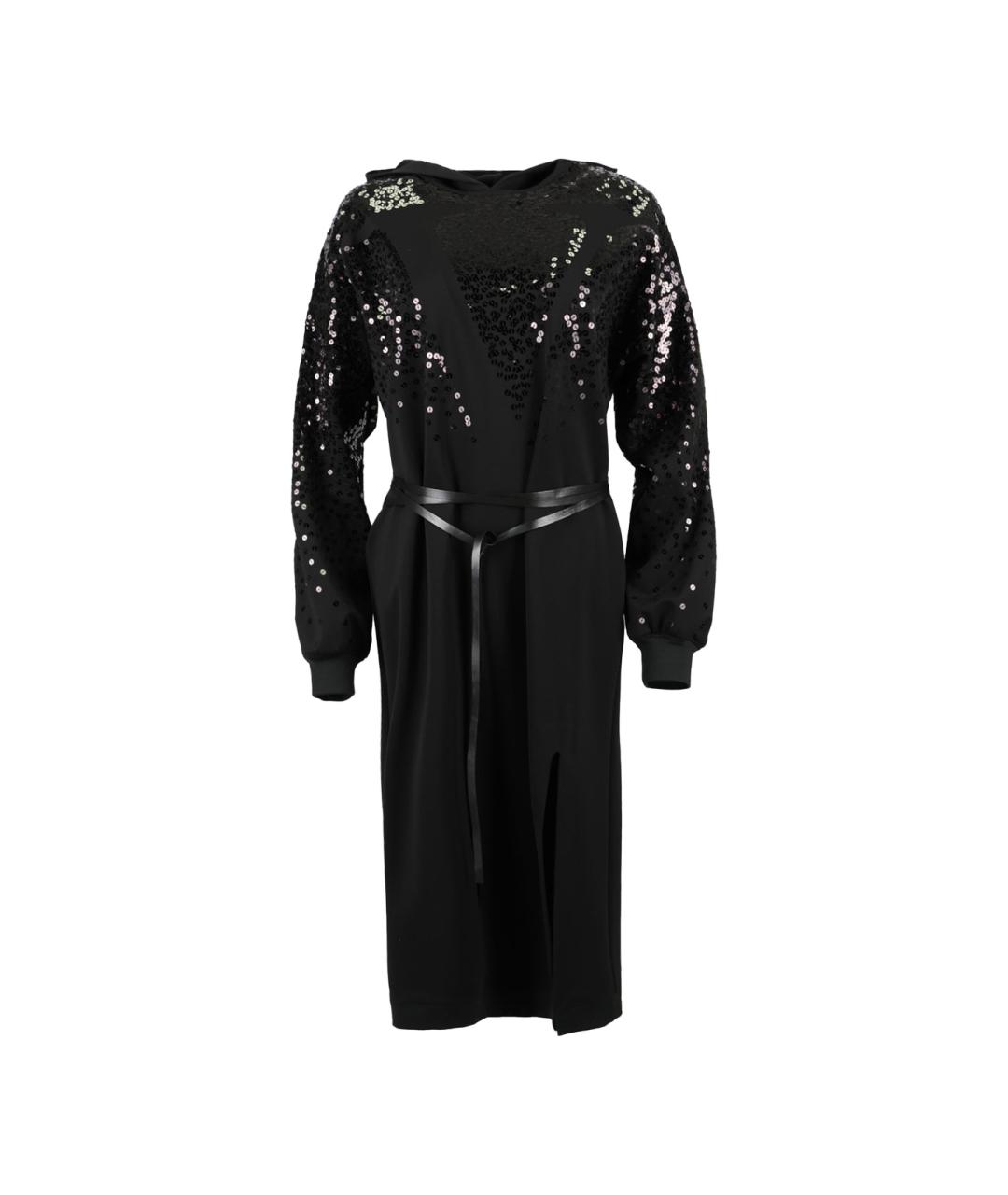 VALENTINO Черное вискозное коктейльное платье, фото 1