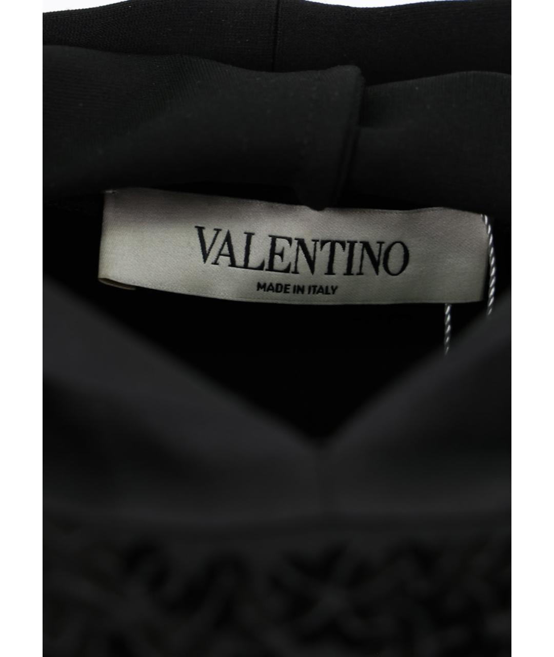 VALENTINO Черное вискозное коктейльное платье, фото 4