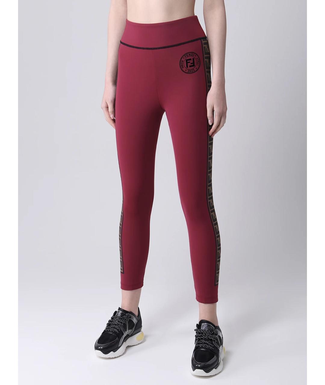 FENDI Бордовые спортивные брюки и шорты, фото 3