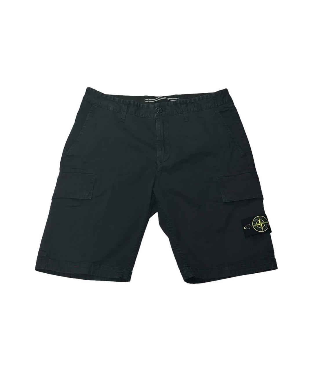 STONE ISLAND Антрацитовые шорты, фото 4