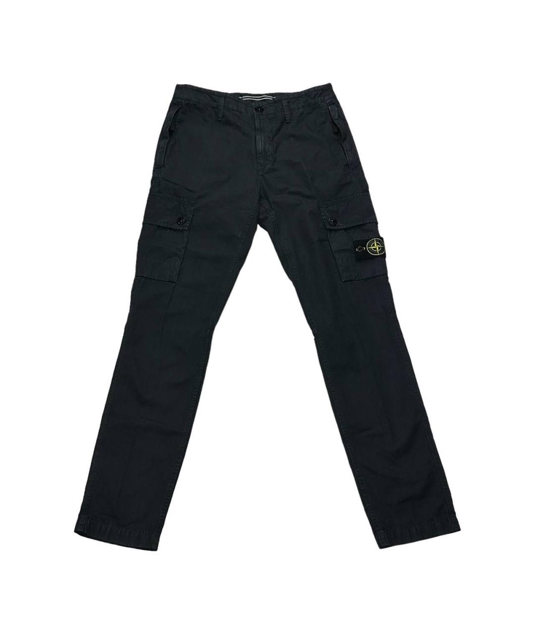 STONE ISLAND Черные повседневные брюки, фото 4