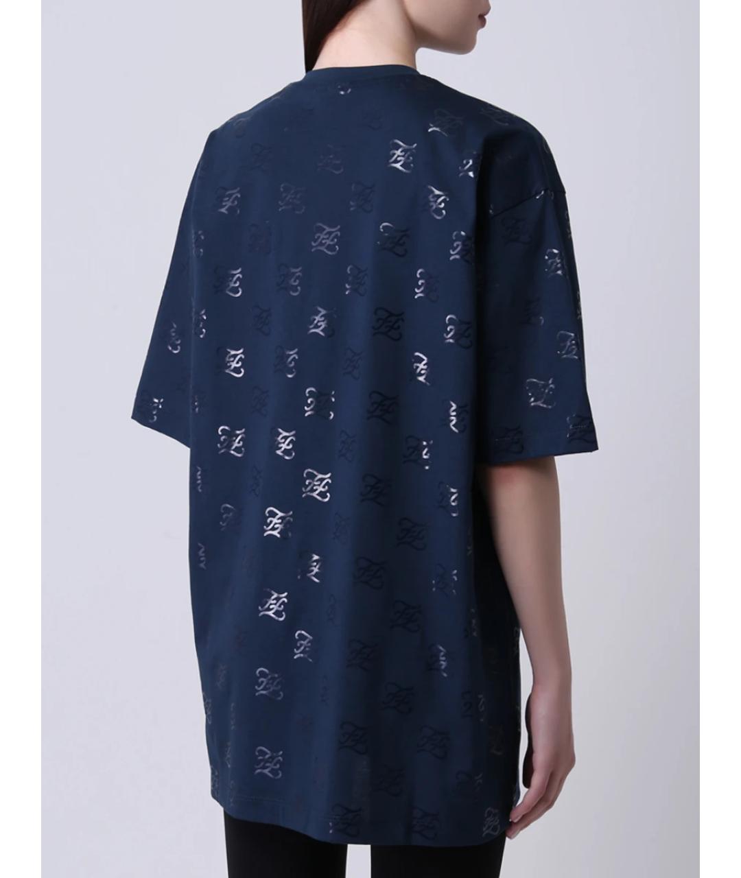 FENDI Синяя футболка, фото 3